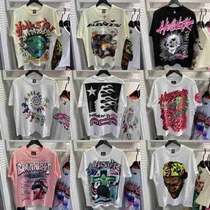 Heren T-shirts 2023 Hellstar Shirt Korte Mouw Tee Mannen Vrouwen Hoge Kwaliteit Streetwear Hip Hop Mode T-shirt Hell Star korte 066