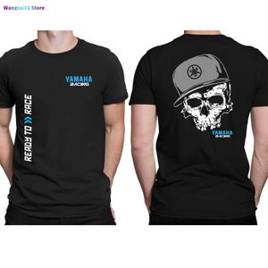 T-shirts voor heren 2023 Hot SA zomer 100% katoen yamaha schedel racen zwart t-shirt mannen motorcyc short sevens cool hiphop streetwear t-shirt 0304H23