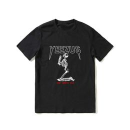 T-shirts voor heren 2023 Hot Sale zomer 100% katoen yzus rap god wil je zwarte t-shirt mannen korte sleven cool t strtwear t-shirt t240510