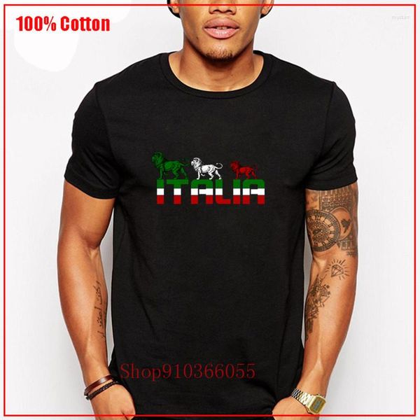 T-shirts pour hommes 2023 Italie Drapeau des animaux Creative Design Male Shirt Cadeau Confortable et respirant Unique Mode Hommes Court Summer Top Streetwear