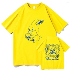 Camisetas para hombre 2023, camisa vaquera, moda para mujer, Harajuku, gráfico estético, camiseta Kawaii, ropa de calle Unisex, camisetas informales de algodón Corea