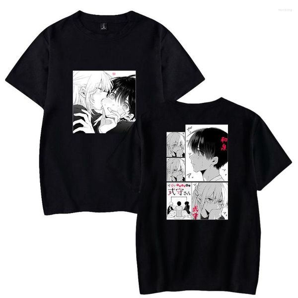 Camisetas para hombre 2023 Kawaii Dake Ja Nai Shikimori-san, camiseta Harajuku de manga corta, camiseta única de cuello redondo, Jersey Unisex, ropa de Cosplay