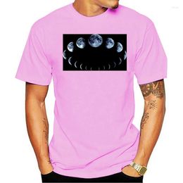 Camisetas para hombres 2023 Camiseta de algodón de algodón de ocio Hombres Black Moon Fases Wicca Wiccan Witch Pagan Goth S-3xl