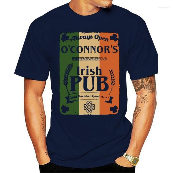 T-shirts pour hommes 2023 T-shirt à col rond en coton à la mode de loisirs Irish Bar Logo personnalisé