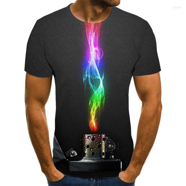 Hommes t-shirts 2023 hommes et femmes personnalité rue impression 3D T-shirt Cool mode confortable à manches courtes chemise créative