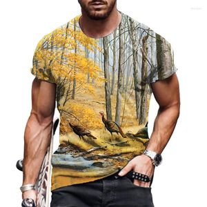 Heren T Shirts 2023 Mannen Animal Oversized T-shirt Lente Zomer Europese Amerikaanse O-hals Mode 3D Top