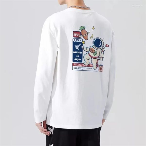 T-shirts pour hommes 2023 Hommes Hip Hop Streetwear T-shirts Automne Anime Imprimé Chemise à manches longues Homme Casual Y2K Tops T-shirts Vêtements