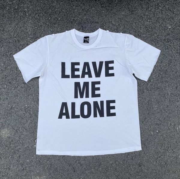 Camisetas para hombres 2023 Hombres Número Nine Leave Me Alone Camiseta Hip Hop Skate Street Algodón Camisetas Top Us Size1 2 3 #405