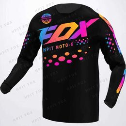 T-shirts pour hommes 2023 Maillots de descente pour hommes HPIT FOX VTT Chemises VTT Offroad DH Maillot de moto Motocross Vêtements de sport Vélo T88