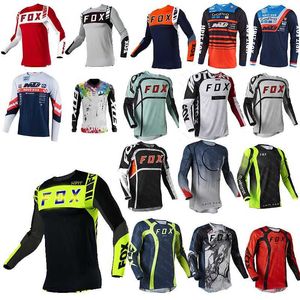 T-shirts pour hommes 2023 Maillots de descente pour hommes VTT Chemises VTT Offroad DH Maillot de moto Motocross Vêtements de sport Hpit Fox E88