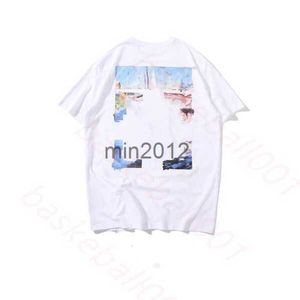 Heren Comfort Colors T Shirts Fashion Tops Sports Summer Designer ofs White Luxury Cotton Loose Casual Short Sheeves