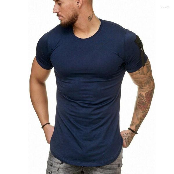 Camisetas para hombres 2023 Camiseta de manga corta para hombre Slim Fit Blusa casual Top Ropa de verano Hombres musculosos