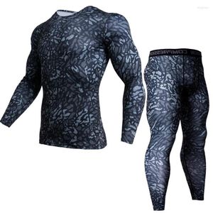 T-shirts pour hommes 2023 MMA 3D Chemise Hommes Compression Camouflage Base Couche Gyms Vêtements Fitness Tshirt Rashguard Bodybuilding Ensembles