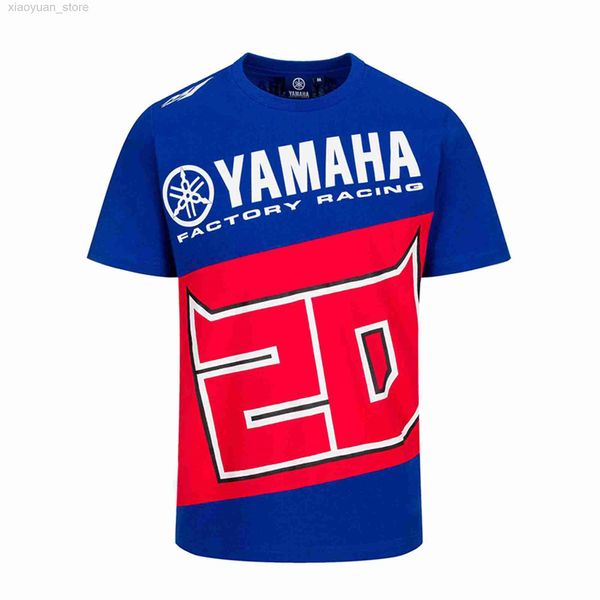 T-shirts pour hommes 2023 Moto GP Champion pour Yamaha Factory Racing Team Moto Superbike Bleu T-shirt Men_s Court Q M230408