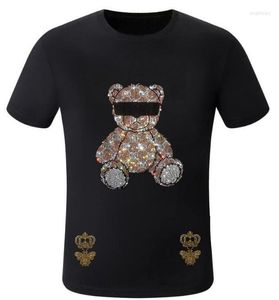 T-shirts pour hommes 2023 T-shirt à strass de créateur multicolore Cadeaux pour hommes Garçons Top Tees Drop