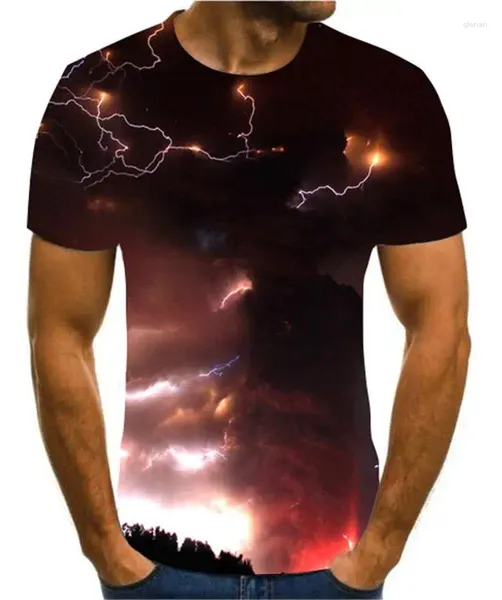 T-shirts pour hommes 2023 Nature 3D Impression Hommes Femmes Garçon Mode Chemise à col rond Enfants T-shirts surdimensionnés Beach Tops Costume