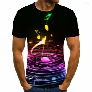 T-shirts pour hommes 2023 Neue T-shirt Mnner Der Musik 3d Gitarre Hemd Imprimer Gothique Anime Kleidung Kurzarm XXS-6XL