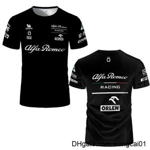 T-shirts voor heren 2023 Nieuwe Alfa Romeo T Shirts Formule One F1 Team Racing Car 3d Gedrukte Men Women Women Fashion O-Neck T-shirt Kinderen Tops Jersey 4113