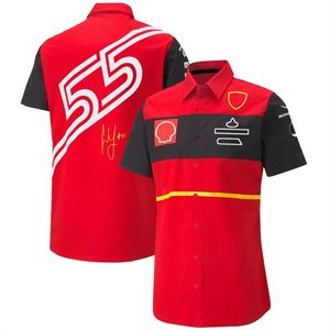 T-shirts voor heren 2023 Nieuwe F1-shirt Formule 1 Red Team Polo shirts Racing Driver Signature T-shirt Same Mens Casual Short Shirt Jersey Custom O61T