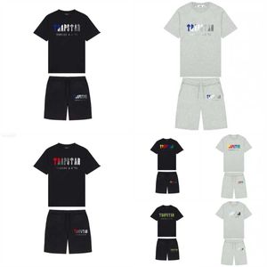 T-shirts pour hommes 2023 Nouvel été Trapstar imprimé coton t-shirt hommes shorts de plage ensembles streetwear survêtement vêtements de sport pour hommes ZL