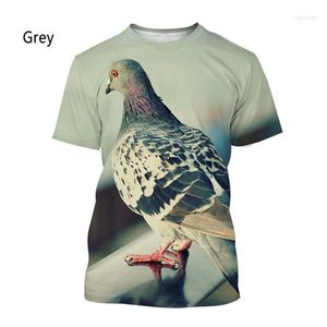 Hommes t-shirts 2023 Pigeon 3D T-shirt mode décontracté à manches courtes été Harajuku Animal oiseau imprimer