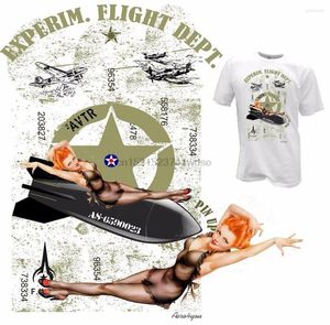 T-shirts pour hommes 2023 T-shirt imprimé Harajuku à manches courtes pour hommes Top PINUP GIRL Flieger Shirt Flugzeug Luftwaffe USA Herren Create Your Tee