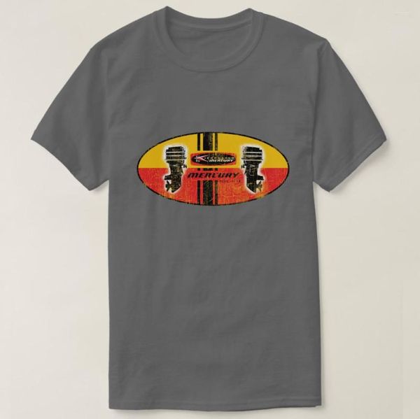 Camisetas para hombre 2023 Camiseta estampada para hombre Camiseta de algodón de manga corta Vintage Mercury Outboard Motors Sign camiseta para mujer