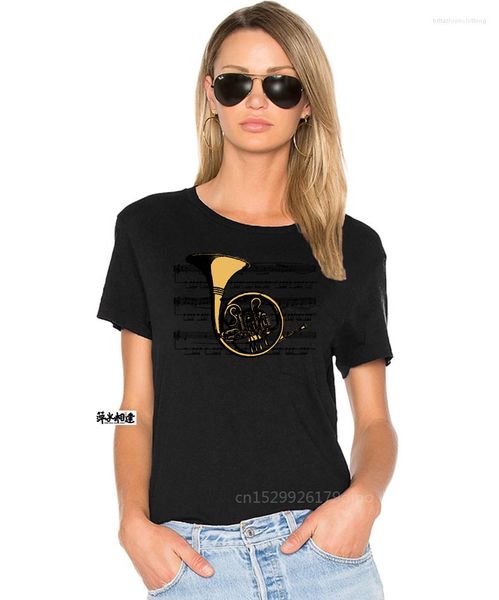 Camisetas para hombre 2023, camisa estampada para hombre, camiseta de manga corta de algodón BAND GEEK-FRENCH HORN 2, camiseta para mujer