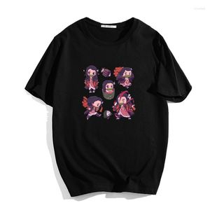 Heren t shirts 2023 puur katoen in de zomer kimetsu no yaiba oversized shirt Harajuku Leisure Street Style Good Quality Big Size Men Women