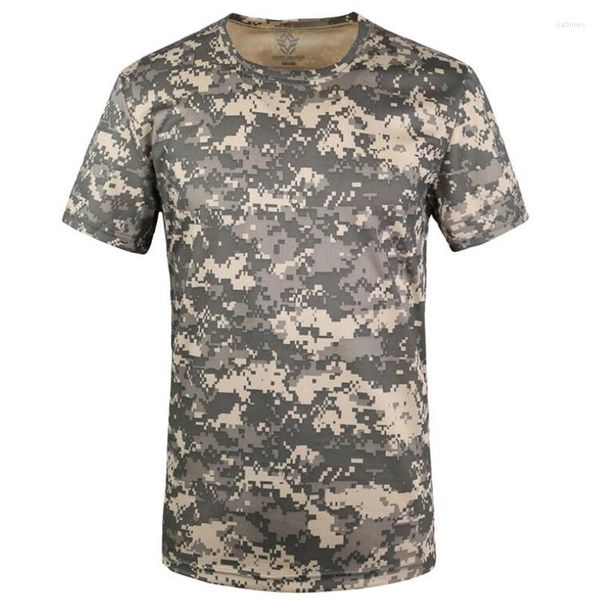 Camisetas para hombre 2023, camisa táctica de camuflaje de secado rápido, camiseta de verano para hombre, prendas de vestir de manga corta para hombre, S-3XL de combate militar