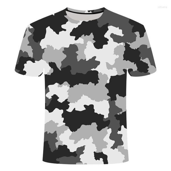 Camisetas para hombre 2023, ropa de camuflaje roja, gris y verde, camiseta con estampado 3d, camiseta de manga corta para hombre y mujer, camiseta de marca, camisetas divertidas