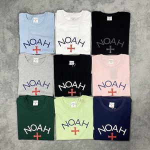 T-shirts pour hommes 2023 Red Print Croix NOAH T-shirt Hommes Femmes B Qualité Casual TShirt Oversize Tees Top J230625