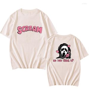 Camisetas para hombre 2023 Scream VI, camiseta con estampado de dibujos animados para mujer, camisetas Kawaii divertidas informales de algodón para fanáticos, camisetas gráficas Unisex con cuello redondo, camisetas de manga corta Y2k