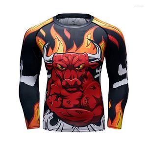 T-shirts pour hommes 2023 Vente Hommes Workout Gym Polyeste Rash Guard Designer Sublimation Imprimé Tees Homme Boxe MMA Grappling Vêtements