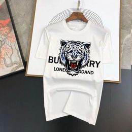 T-shirts pour hommes 2023 Chemise Hommes Design Femme Été Manches courtes Tops Mode Imprimer Dessin animé Tigre Blouse surdimensionné Tee Vêtements