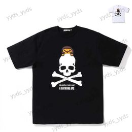 Camisetas de hombre 2023 Camiseta de manga corta Dibujos animados Little Ape Skull High Grade Handsome INS Fashion Couple T-shirt T230328