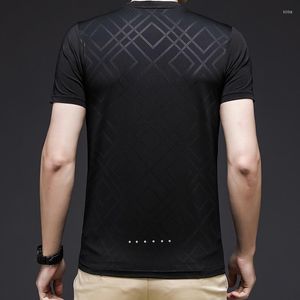 Camisetas para hombre 2023, camiseta de manga corta fácil de secar para hombres, deportes al aire libre, Fitness, tendencia de seda helada, ropa delgada para hombres