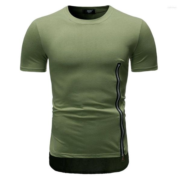 T-shirts pour hommes 2023 T-shirt à manches courtes Unique Zipper Design Casual M-XXL
