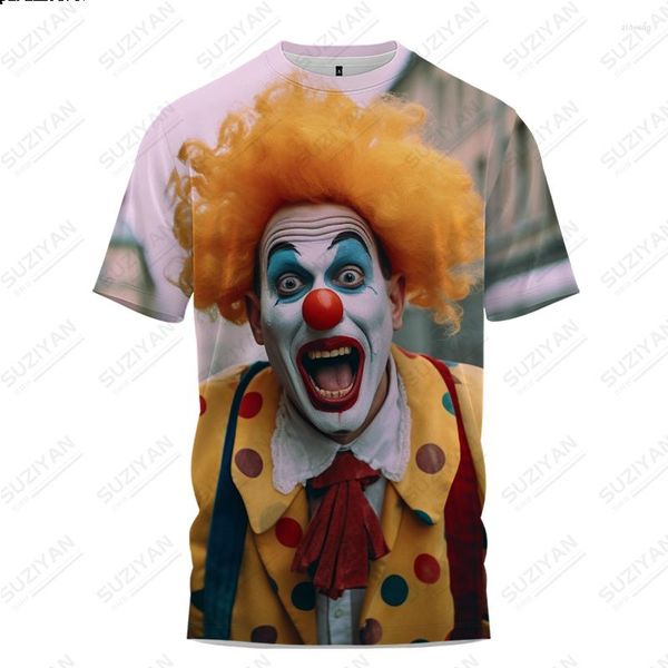 Hommes t-shirts 2023 sport T-shirt décontracté drôle Clown 3D imprimé été mode rue à manches courtes surdimensionné