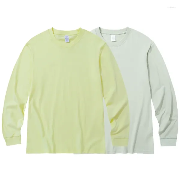 Camisetas para hombres 2023 Primavera y otoño de gran tamaño para hombre de manga larga de algodón gráfico camisetas sólidas ropa casual para hombres