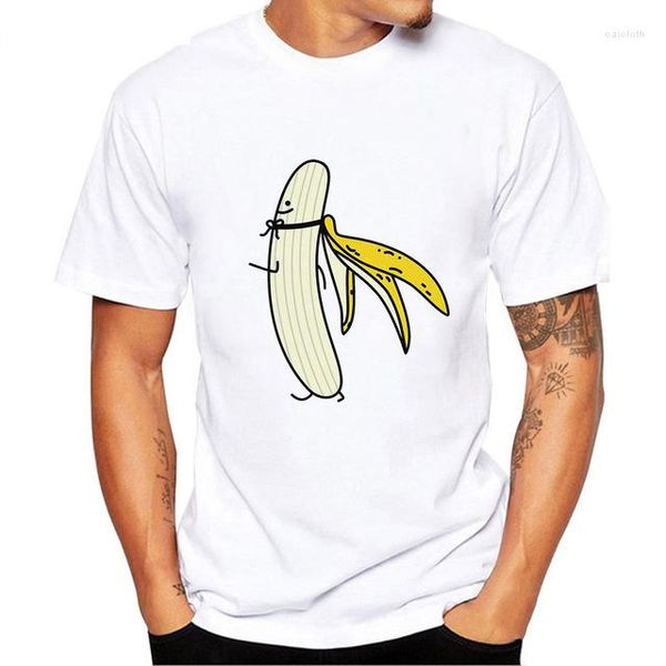 Camisetas para hombres 2023 camiseta de verano de primavera manga corta top casual creative banana estampado