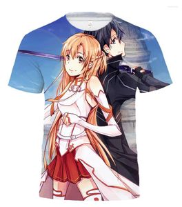 Heren T Shirts 2023 Stijl 3d T-shirt Sword Art Online Afdrukken Anime Man Vrouw Drop