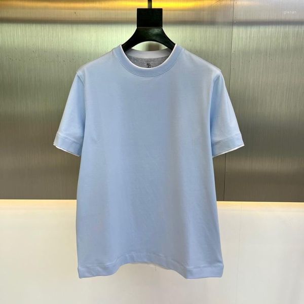 T-shirts pour hommes 2023 Summer Classic T-shirt Top Qualité Designer Vêtements Luxe Concise Business Casual Manches courtes Hommes XXL
