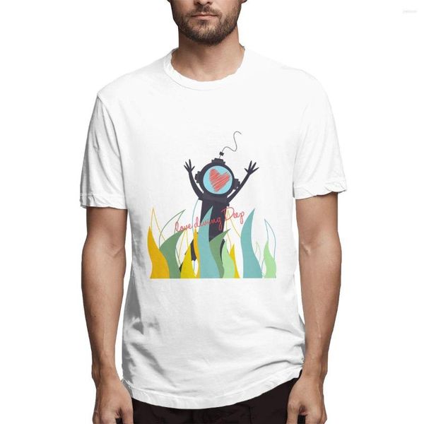 Camisetas para hombres 2023 camisa de moda de verano para hombres camisetas de algodón camiseta de manga corta amor buceando mar jardín snorkel