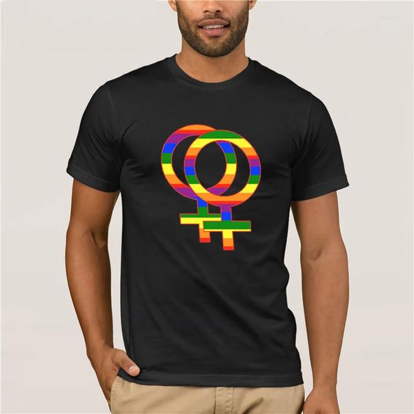 T-shirts pour hommes 2023 mode d'étéVintage signes lesbiens t-shirt formel comique loisirs Homme t-shirt rond