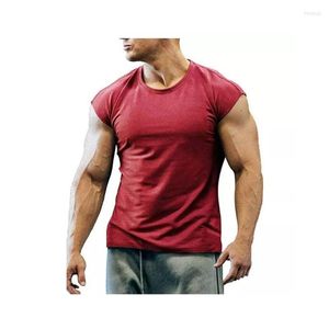 Camisetas de hombre 2023 verano Fitness hombres camiseta culturismo Stringers Tops camiseta gimnasios ropa algodón camisa corta músculo tamaño estándar