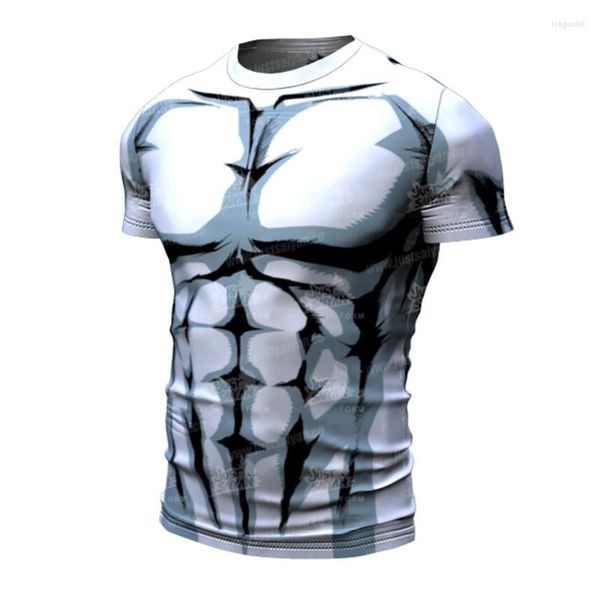 Camisetas de hombre 2023 verano Harajuku Cosplay Anime CharacMen's 3D estampado Casual manga corta camiseta de compresión camisetas Fitness Tops