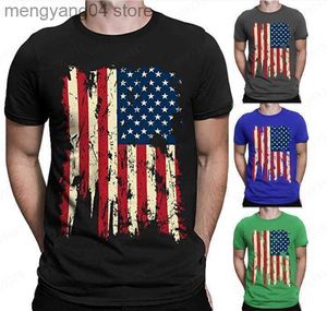 Camisetas de hombre 2023 Día de la Independencia de verano Camiseta de manga corta con estampado digital 3D personalizada para hombre Camiseta de manga corta para hombre T230517