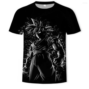 Heren t shirts 2023 zomer mannen en wo mode super lichtgevende draak3d printen anime heren met korte mouw trend casual t-shirt kleding