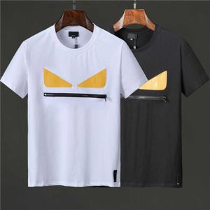 T-shirts pour hommes 2023 T-shirt d'été pour hommes et femmes triangle jaune de haute qualité haut à fermeture éclair simple ample rond ne confortable et respirant